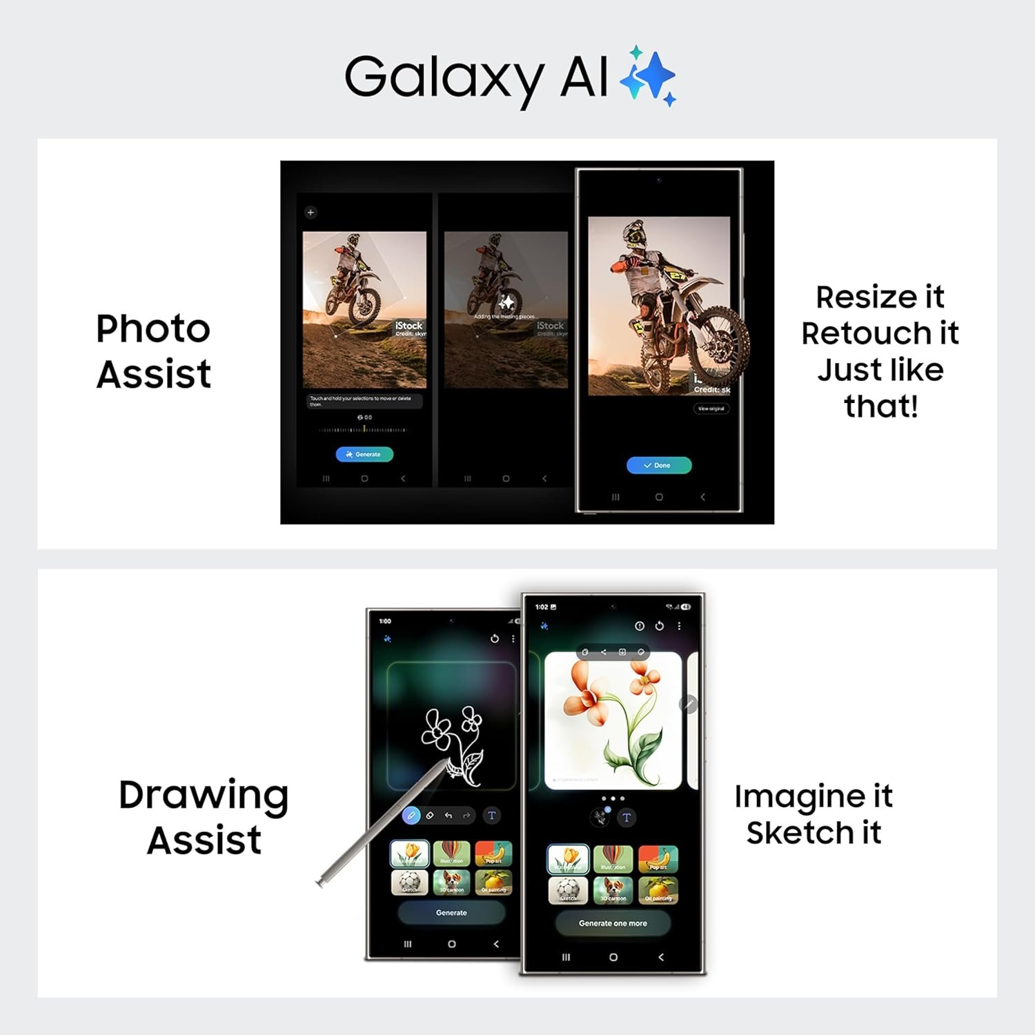 Samsung Galaxy S24 Ultra 5G AI Smartphone with Galaxy AI (Titanium Gray, 12GB, 256GB Storage), Snapdragon 8 Gen 3, 200 MP Camera with ProVisual Engine and 5000mAh Battery - View 4